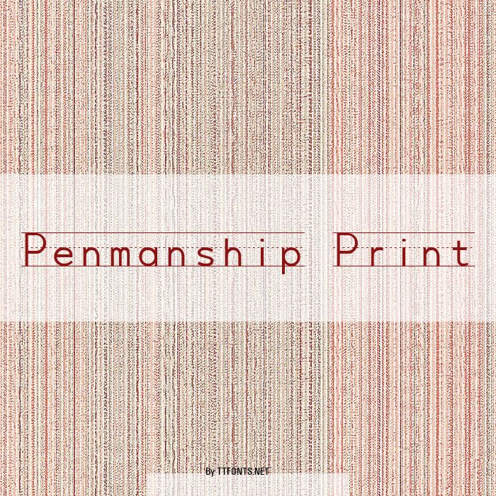 Penmanship Print example